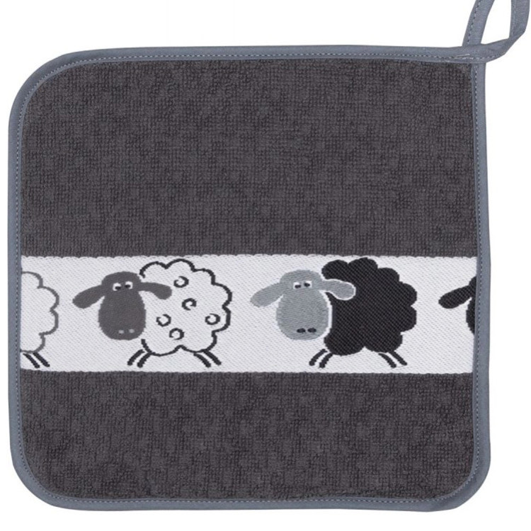 Pannenlap schapen grijs | 100% katoen