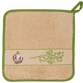 Pannenlap met groente beige | 100% katoen | Kracht