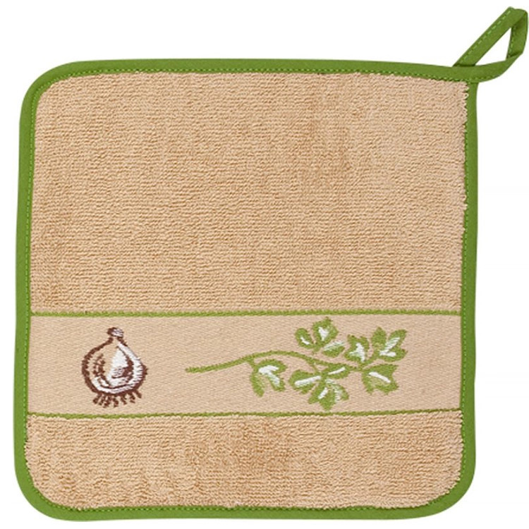 Pannenlap met groente beige | 100% katoen | Kracht