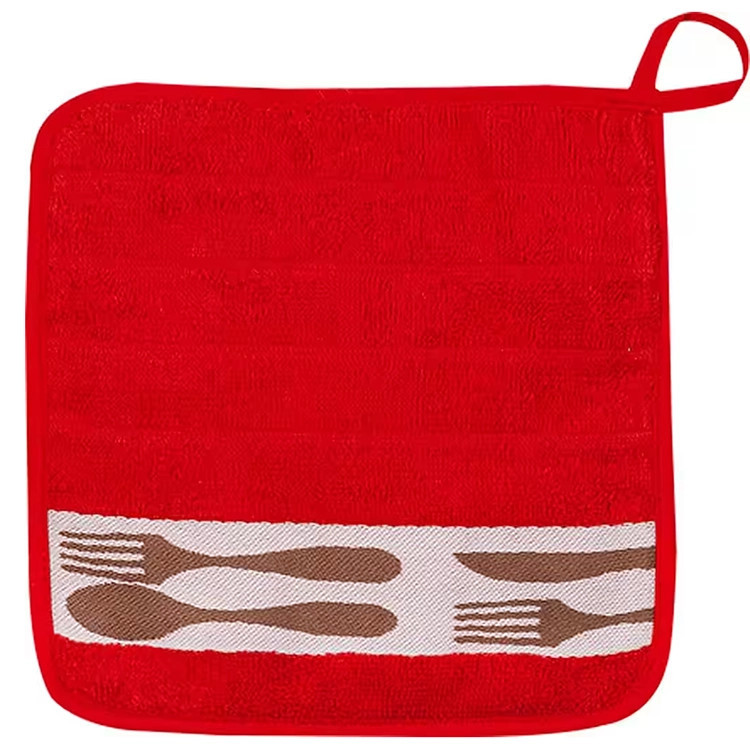 Pannenlap met bestek rood | 100% katoen | Kracht