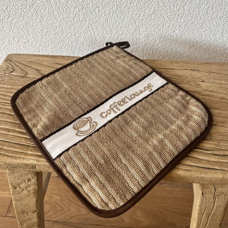 Pannenlap met coffeelounge beige | 100% katoen | Kracht