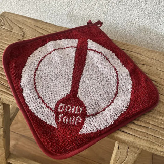 Pannenlap 'Daily Soup' rood | 100% katoen | Kracht