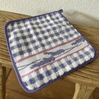 Pannenlap met lavendel lila | Badstof pannenlappen