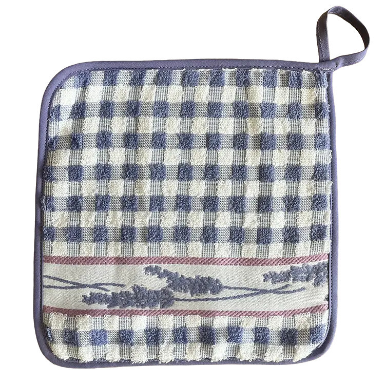 Pannenlap met lavendel lila | Badstof pannenlappen