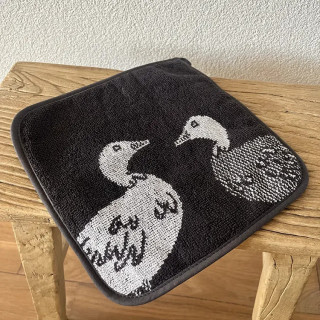 Pannenlap met eenden grijs | 100% katoen | Kracht