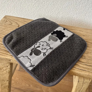 Pannenlap schapen grijs | 100% katoen