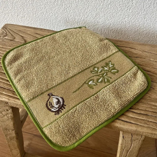 Pannenlap met groente beige | 100% katoen | Kracht