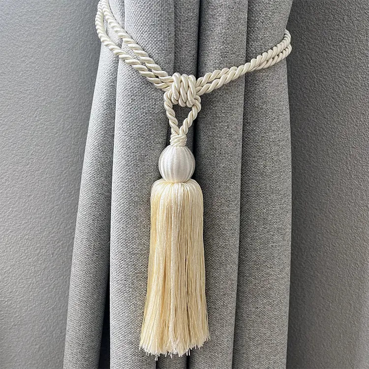 Gerster embrasse beige/natuur | Gordijnkwasten 78cm