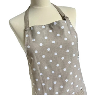 Halterschort beige stippen / Kracht schort