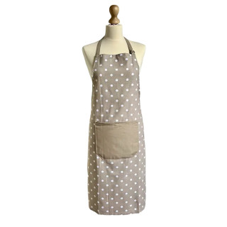 Halterschort beige stippen / Kracht schort
