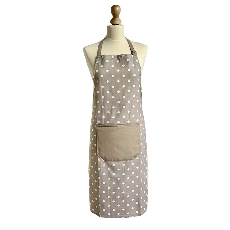 Halterschort beige stippen / Kracht schort